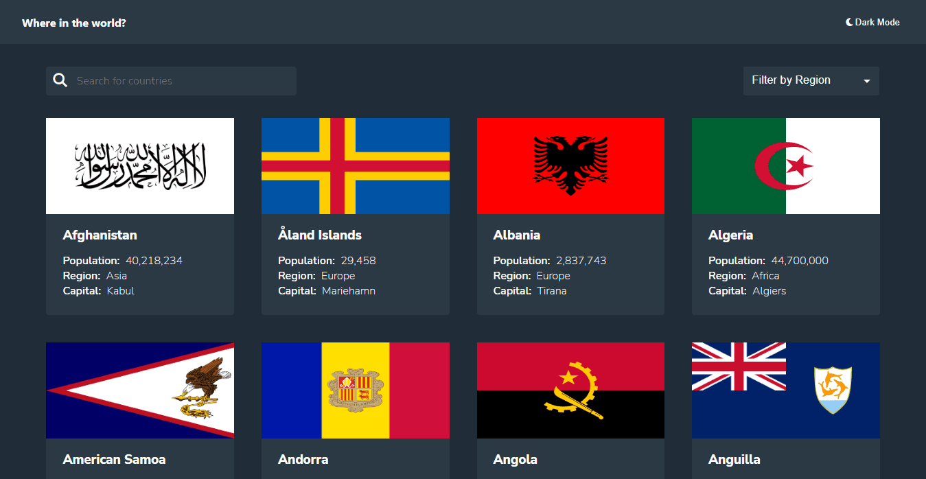 Countries API