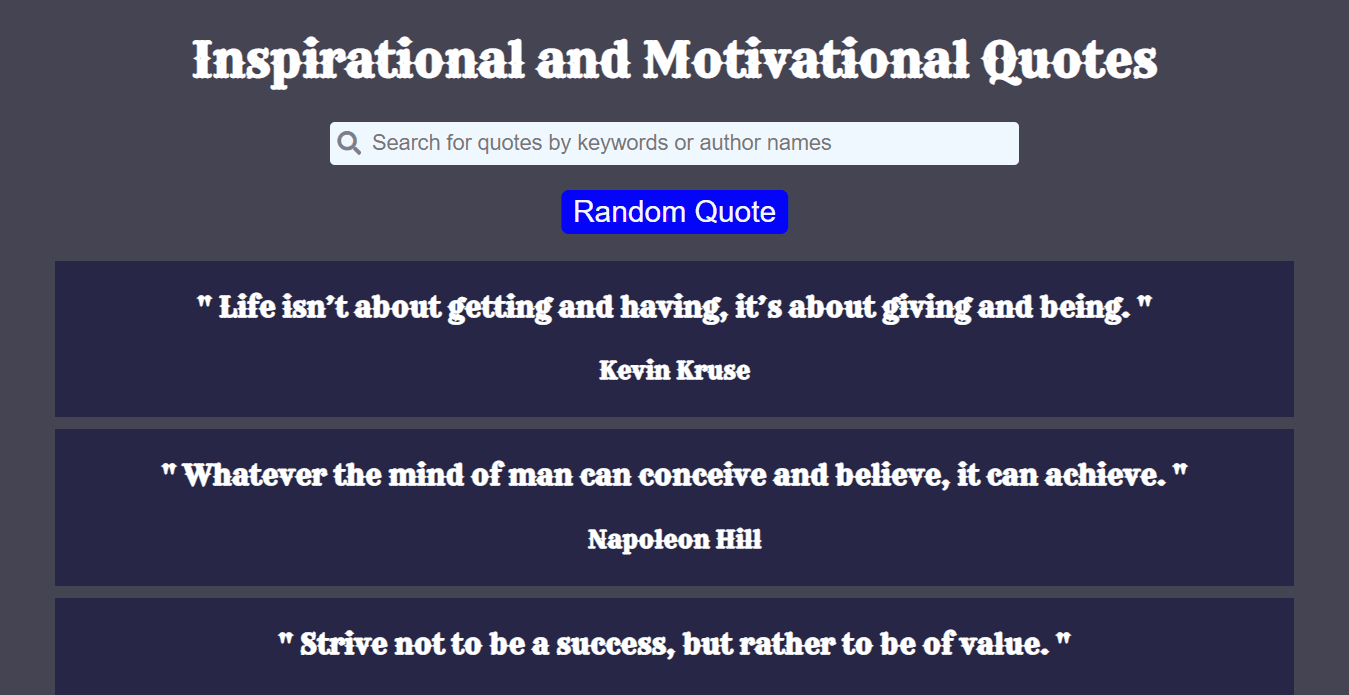 Random Quote Generator